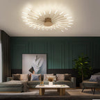 Modern LED Ceiling Light 28 Heads Golden Flush