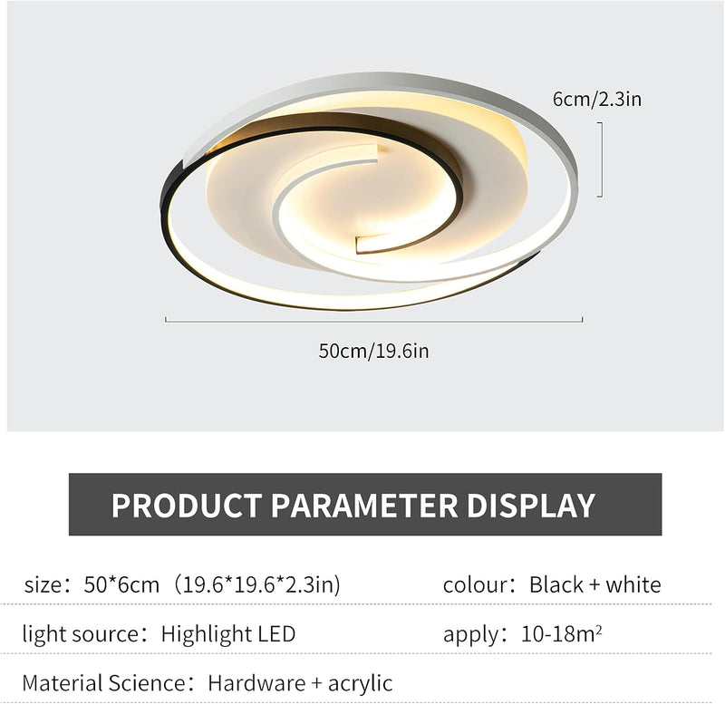 Modern LED Ceiling Light 36W 50CM with Remote