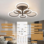 Modern LED Ceiling Light 6 Rings Dimmable 3000K-6500K