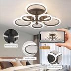 Modern LED Ceiling Light 6 Rings Dimmable 3000K-6500K