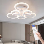 Modern LED Ceiling Light 6 Rings Dimmable 3000K-6500K