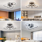 Modern LED Ceiling Light 6 Rings Dimmable 3000K-6500K