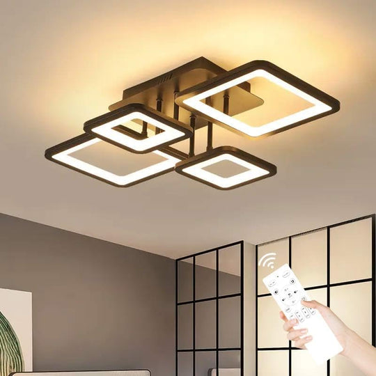 Modern LED Ceiling Light Dimmable 54W Flush Mount
