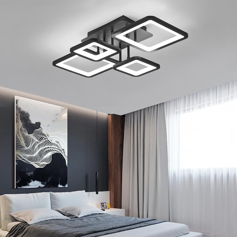 Modern LED Ceiling Light Dimmable 54W Flush Mount