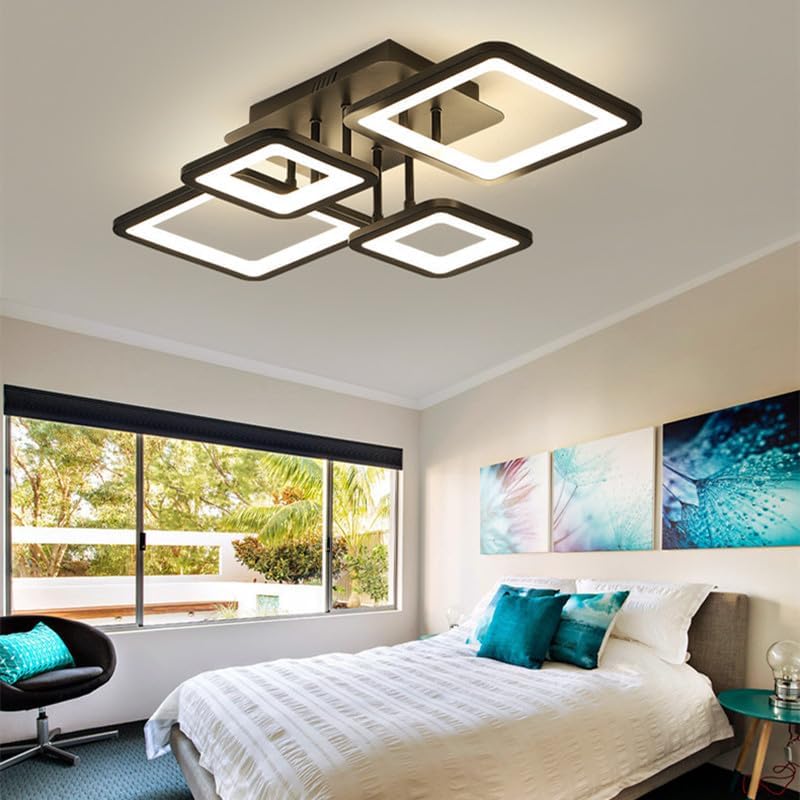 Modern LED Ceiling Light Dimmable 54W Flush Mount