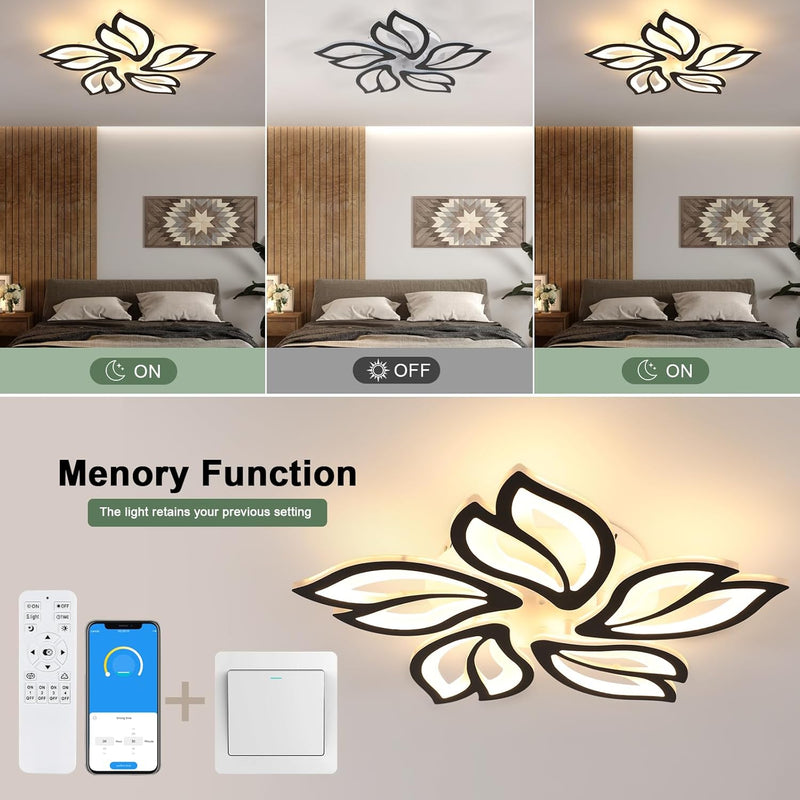 Modern LED Ceiling Light Dimmable 54W Flush Mount