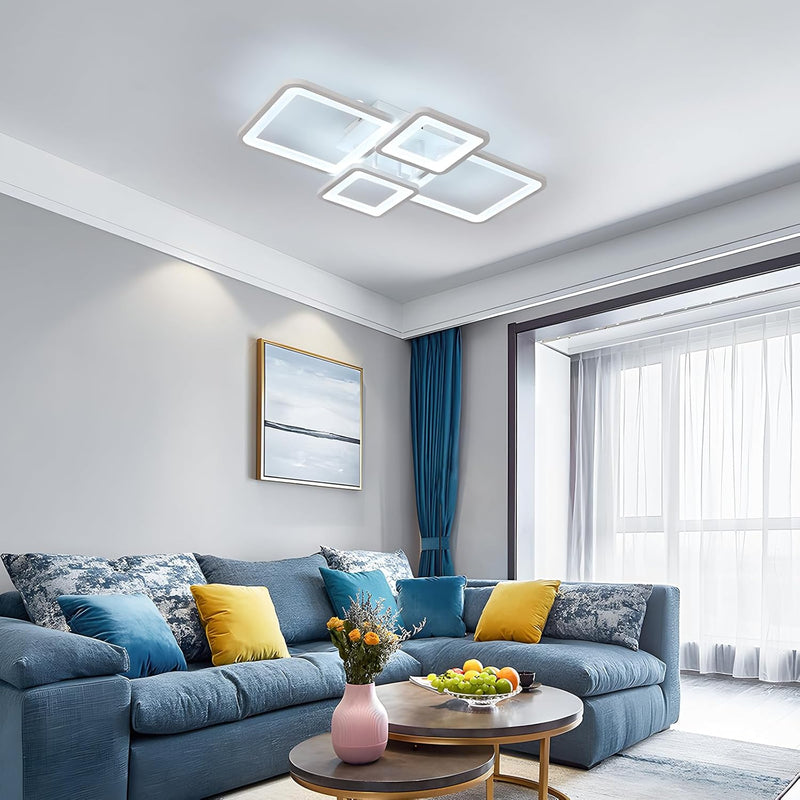 Modern LED Ceiling Light Dimmable 54W Flush Mount