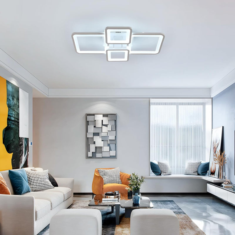 Modern LED Ceiling Light Dimmable 54W Flush Mount