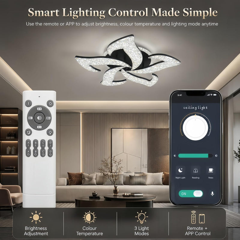 Modern LED Ceiling Light Dimmable 65W Lamp