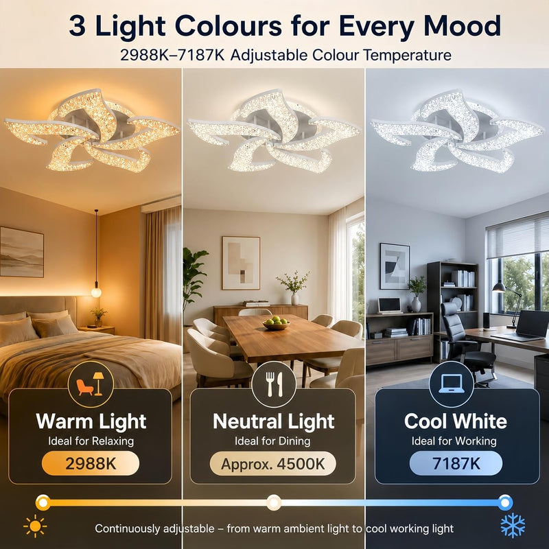 Modern LED Ceiling Light Dimmable 65W Lamp