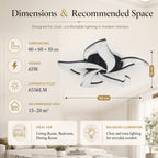 Modern LED Ceiling Light Dimmable 65W Lamp