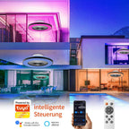 Modern LED Ceiling Light with Fan RGB Lights