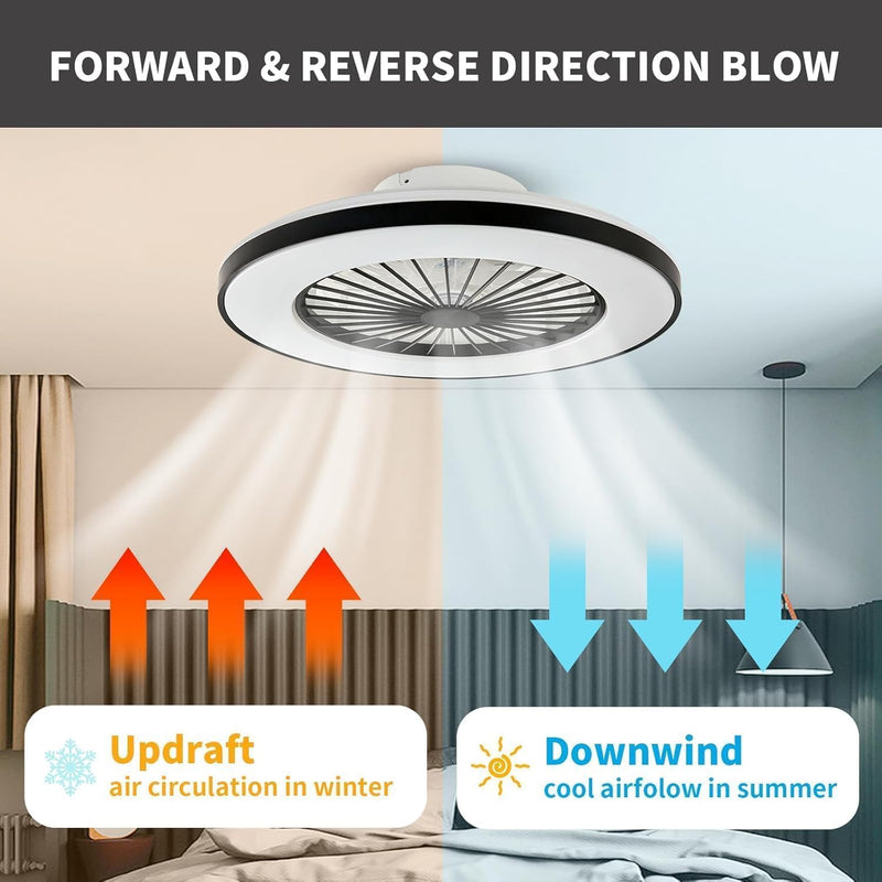 Modern LED Ceiling Light with Fan RGB Lights
