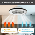 Modern LED Ceiling Light with Fan RGB Lights