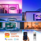 Modern LED Ceiling Light with Fan RGB Lights
