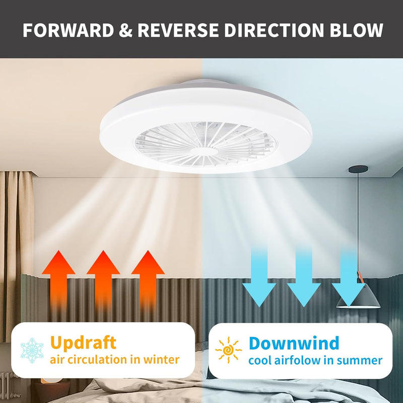 Modern LED Ceiling Light with Fan RGB Lights