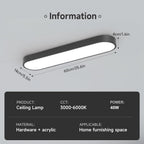 Linear Ceiling Light 40W Modern LED Close