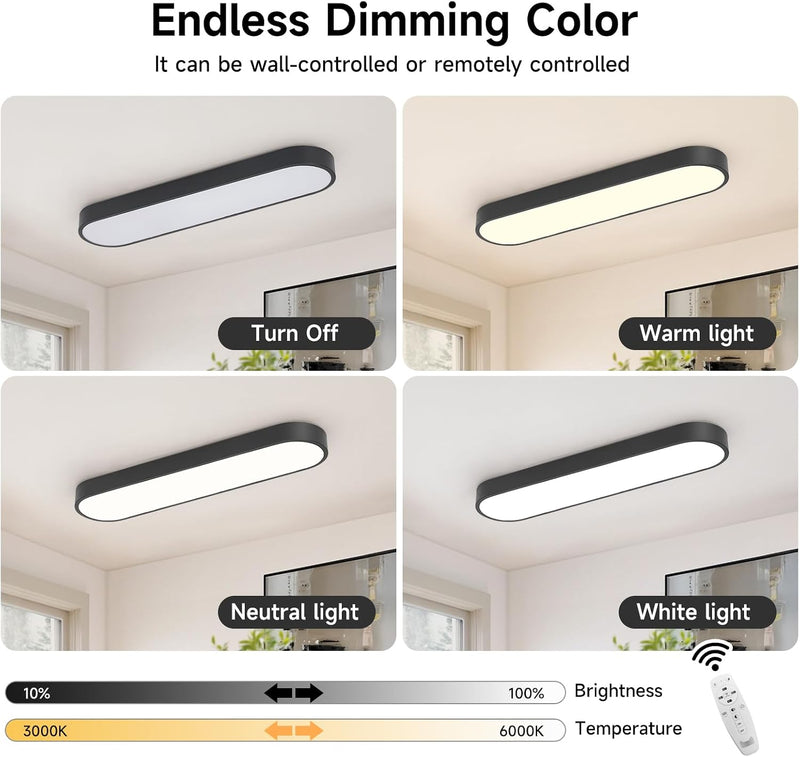 Linear Ceiling Light 40W Modern LED Close