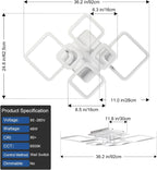 Modern LED Ceiling Lights Flush Mount 48W Light