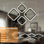 Modern LED Ceiling Lights Flush Mount 48W Chandeliers