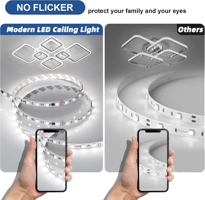 Modern LED Ceiling Lights Flush Mount 48W Light