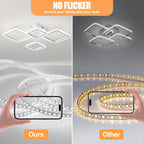 Modern LED Ceiling Lights Flush Mount 48W Chandeliers