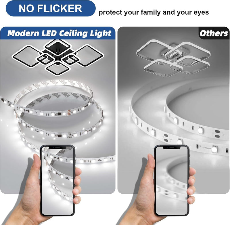 Modern LED Ceiling Lights Flush Mount 48W Light