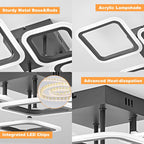 Modern LED Ceiling Lights Flush Mount 48W Chandeliers