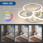 Modern LED Dimmable Ceiling Light 3 Circle Lights