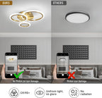 Modern LED Dimmable Ceiling Light 3 Circle Lights