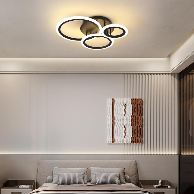 Modern LED Dimmable Ceiling Light 3 Circle Lights