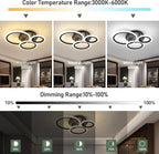 Modern LED Dimmable Ceiling Light 3 Circle Lights