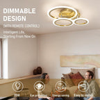 Modern LED Dimmable Ceiling Light 3 Circle Lights