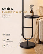 36W LED Uplighter Floor Lamp with Side Table