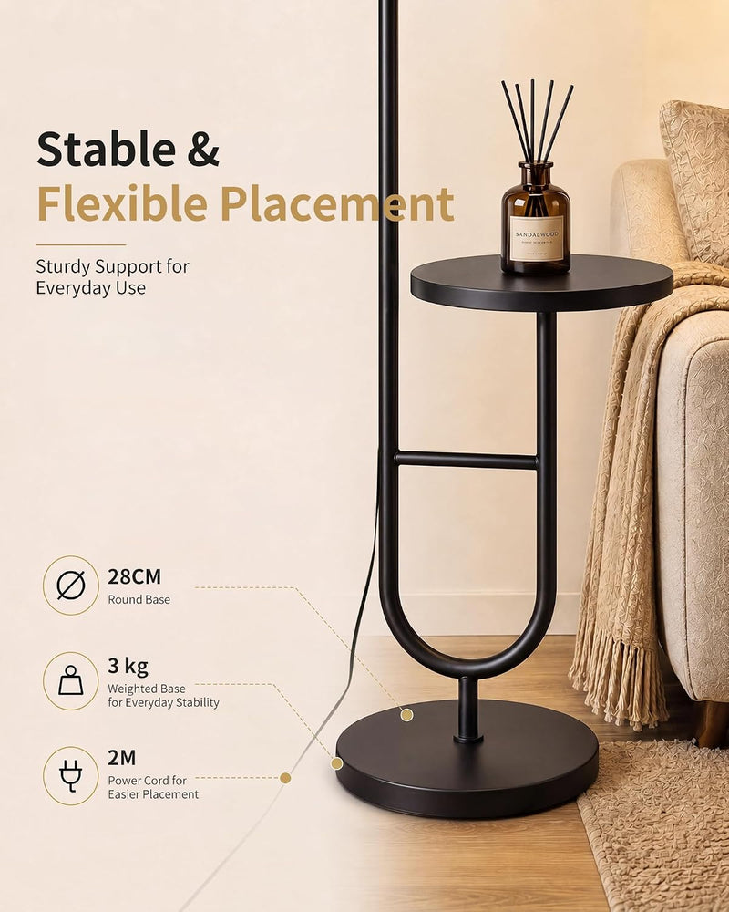 36W LED Uplighter Floor Lamp with Side Table