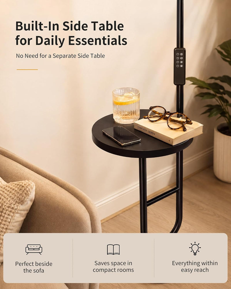 36W LED Uplighter Floor Lamp with Side Table
