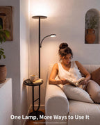 36W LED Uplighter Floor Lamp with Side Table