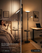 36W LED Uplighter Floor Lamp with Side Table