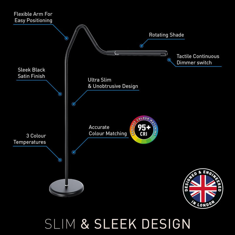 Modern LED Floor Lamp with 3 Colour Temperatures