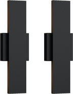 Modern LED Outdoor Wall Light 3000K 4500K (2 Pack)