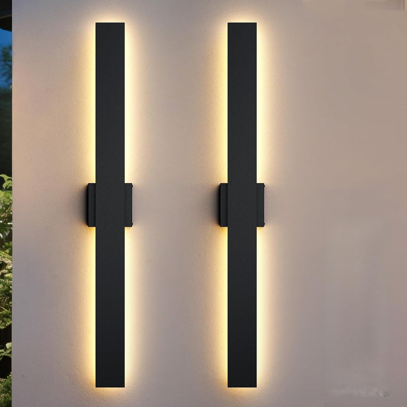 Modern LED Outdoor Wall Light 3000K 4500K (2 Pack)