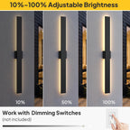 Modern LED Outdoor Wall Light 3000K 4500K (2 Pack)