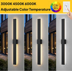 Modern LED Outdoor Wall Light 3000K 4500K (2 Pack)