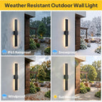 Modern LED Outdoor Wall Light 3000K 4500K (2 Pack)