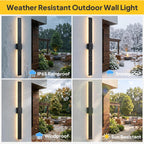 Modern LED Outdoor Wall Light 3000K 4500K (2 Pack)