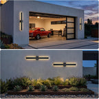 Modern LED Outdoor Wall Light 3000K 4500K (2 Pack)
