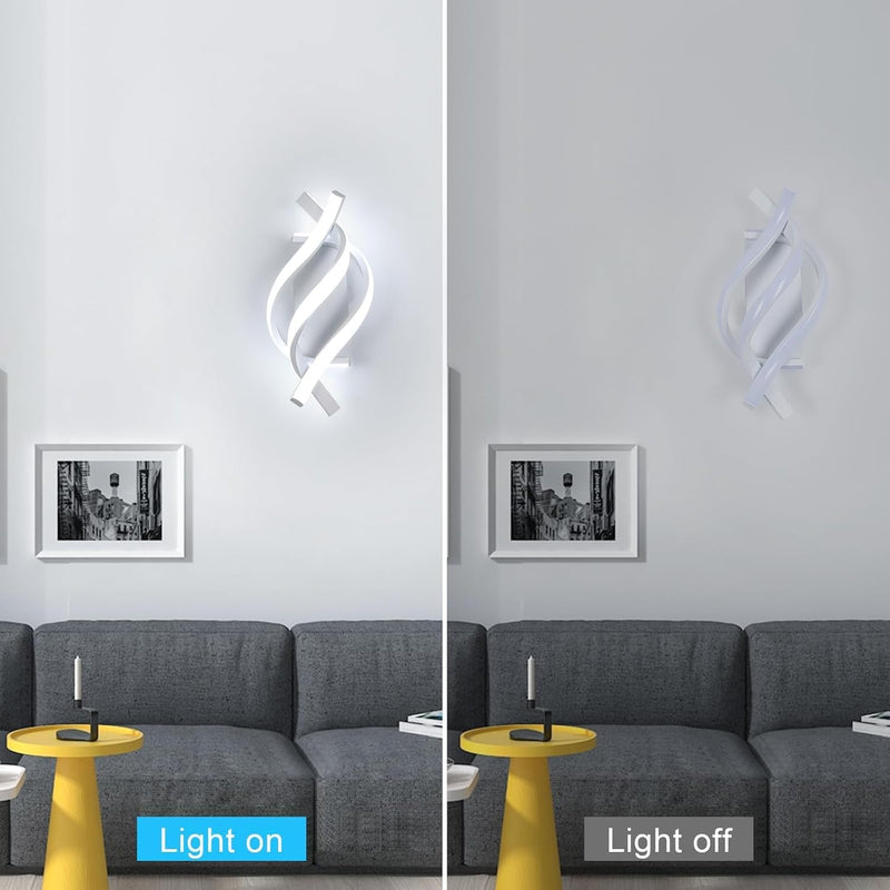 Modern LED Wall Light 22W 1320lm Spiral Aluminium (Set of 2)