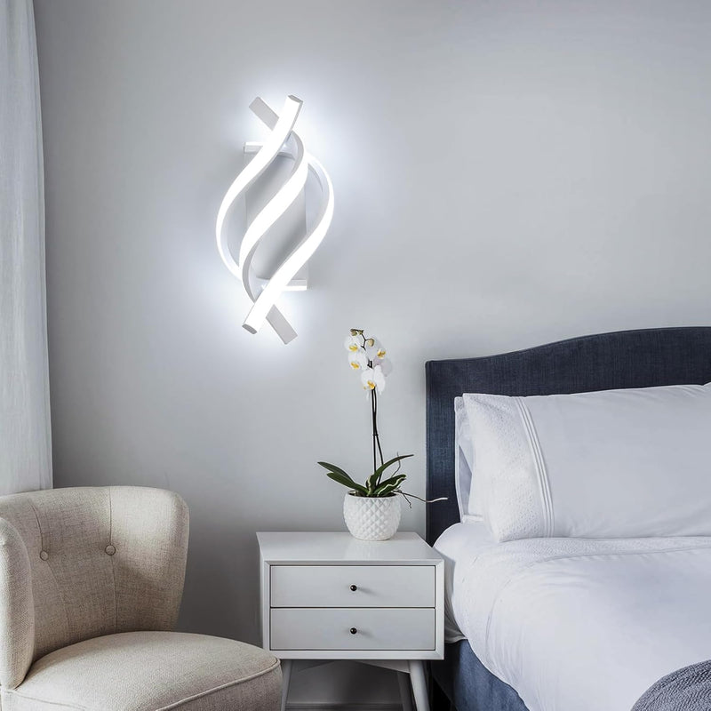 Modern LED Wall Light 22W 1320lm Spiral Aluminium (Set of 2)