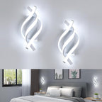 Modern LED Wall Light 22W 1320lm Spiral Aluminium (Set of 2)