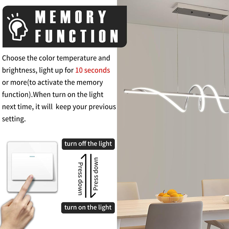 Modern Linear LED Pendant Light Kitchen Over